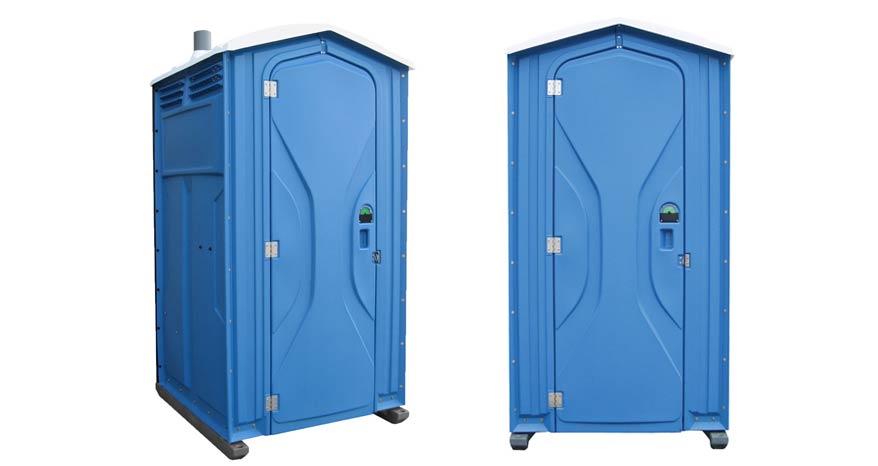 Long-term porta potty units on site in Harrisburg, Pennsylvania